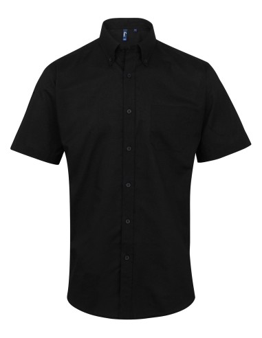 PRE-PR236-Chemise Oxford à manches courtes Signature Homme