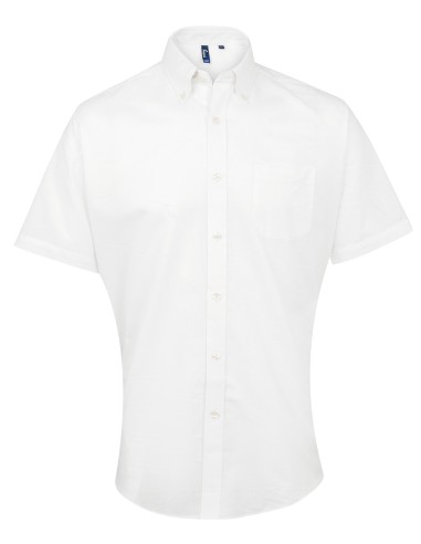 PRE-PR236-Chemise Oxford à manches courtes Signature Homme
