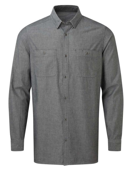 PRE-PR247-MEN'S ORGANIC CHAMBRAY FAIRTRADE SHIRT
