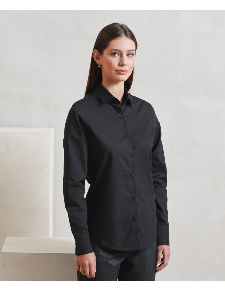 PRE-PR303-Women’s Long Sleeve ‘Recyclight’ Poplin Shirt