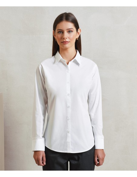 PRE-PR307-Chemise à manches longues en popeline Supreme Femme