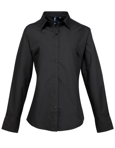 PRE-PR307-Chemise à manches longues en popeline Supreme Femme