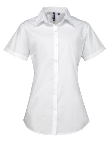 PRE-PR309-Chemise à manches courtes en popeline Supreme Femme