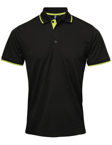 PRE-PR618-Mens Contrast Coolchecker® Polo
