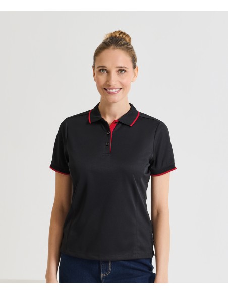 PRE-PR619-Womens Contrast Coolchecker® Polo