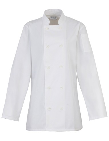 PRE-PR671-Veste de cuisinier à manches longues Femme