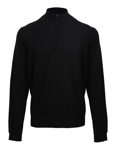 PRE-PR695-Sweat en tricot 1/4 zip