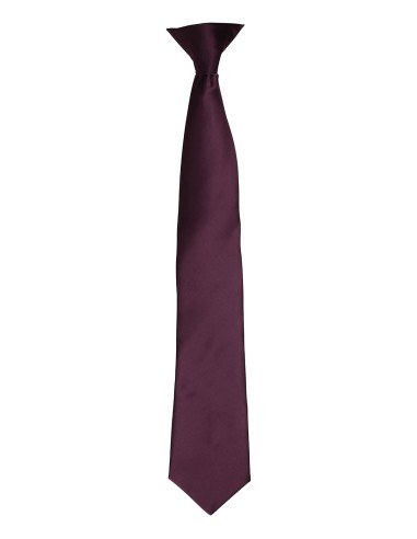 PRE-PR755-Cravate à clip en satin Colours""