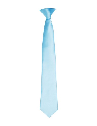 PRE-PR755-Cravate à clip en satin Colours""