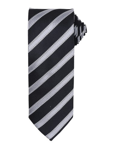 PRE-PR783-Cravate à motif rayé gauffré