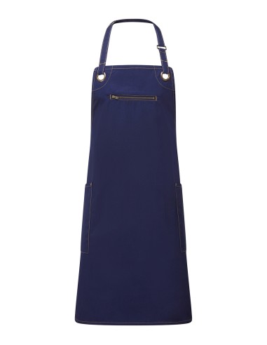 PRE-PR121-'Barley' Contrast Stitch Sustainable Bib Apron
