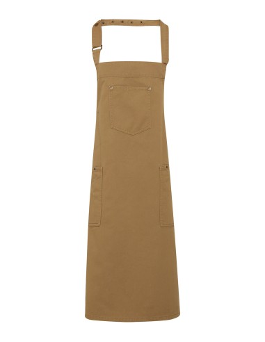 PRE-PR132-Cotton Chino Bib Apron