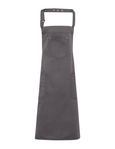 PRE-PR132-Cotton Chino Bib Apron