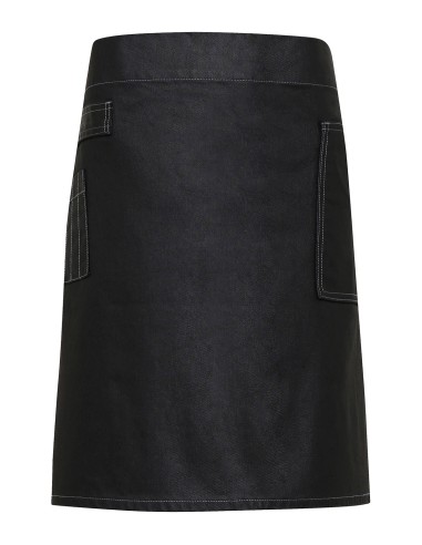 PRE-PR135-Division Waxed Look Denim Waist Apron