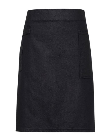 PRE-PR135-Division Waxed Look Denim Waist Apron