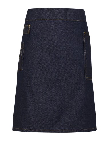 PRE-PR135-Division Waxed Look Denim Waist Apron