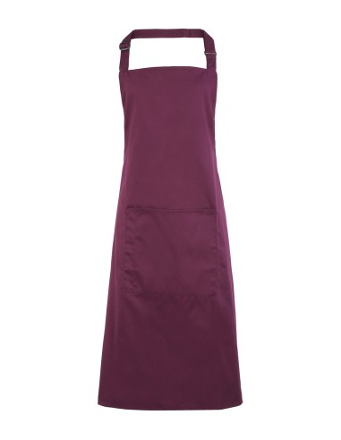 PRE-PR154-Colours Collection Bib Apron With Pocket