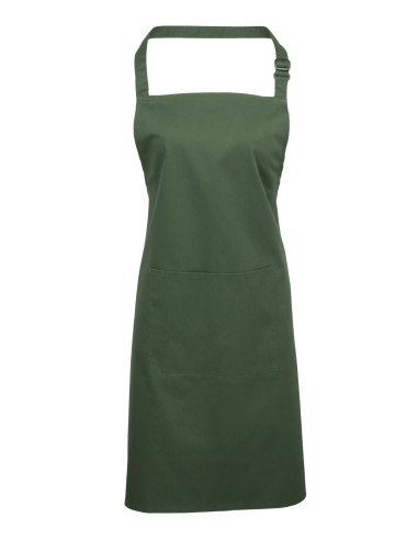 PRE-PR154-Colours Collection Bib Apron With Pocket