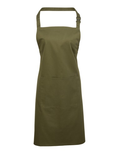 PRE-PR154-Colours Collection Bib Apron With Pocket