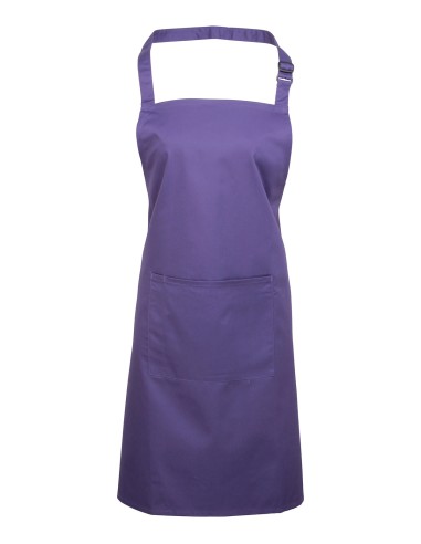 PRE-PR154-Colours Collection Bib Apron With Pocket