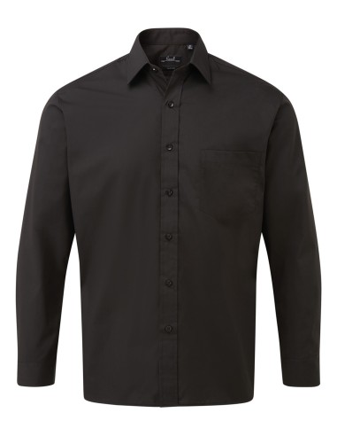 PRE-PR200-Mens Poplin Long Sleeve Shirt