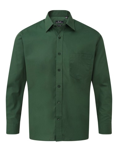 PRE-PR200-Mens Poplin Long Sleeve Shirt
