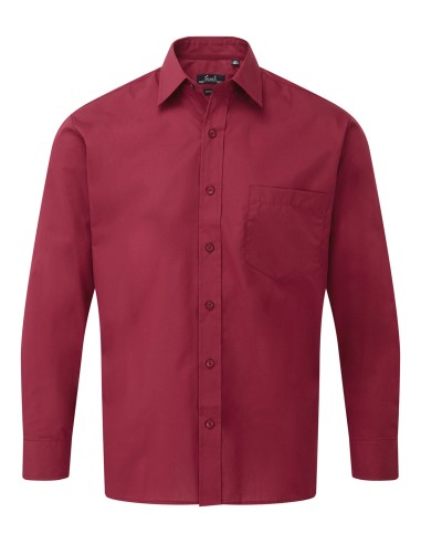 PRE-PR200-Mens Poplin Long Sleeve Shirt
