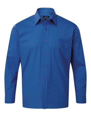 PRE-PR200-Mens Poplin Long Sleeve Shirt