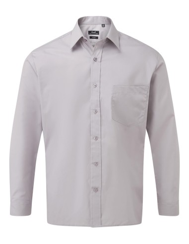 PRE-PR200-Mens Poplin Long Sleeve Shirt