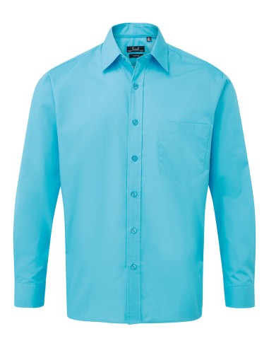 PRE-PR200-Mens Poplin Long Sleeve Shirt