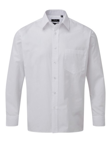 PRE-PR200-Mens Poplin Long Sleeve Shirt