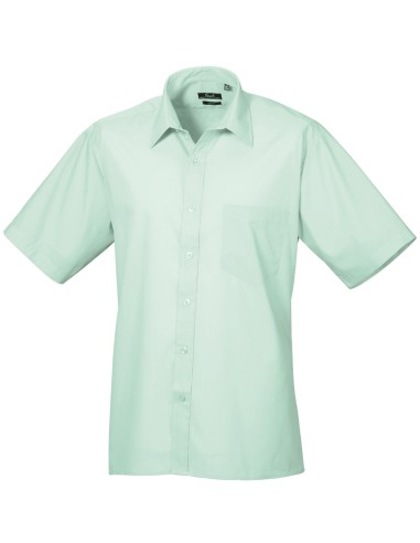 PRE-PR202-Mens Poplin Short Sleeve Shirt