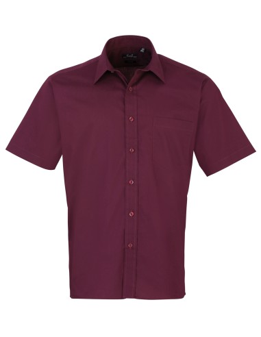 PRE-PR202-Mens Poplin Short Sleeve Shirt