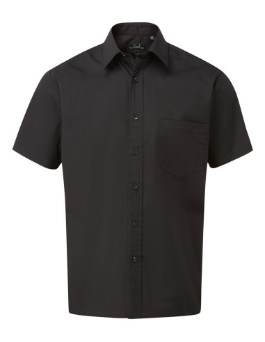 PRE-PR202-Mens Poplin Short Sleeve Shirt