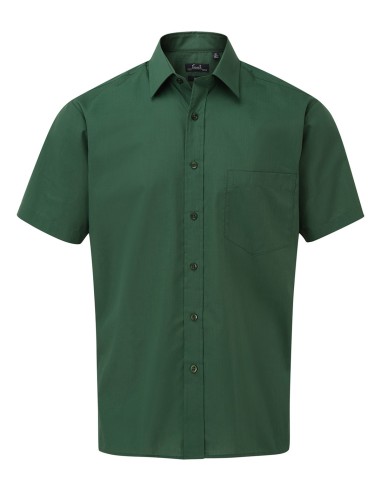 PRE-PR202-Mens Poplin Short Sleeve Shirt