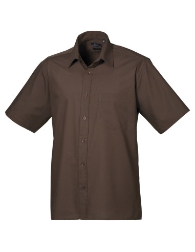 PRE-PR202-Mens Poplin Short Sleeve Shirt