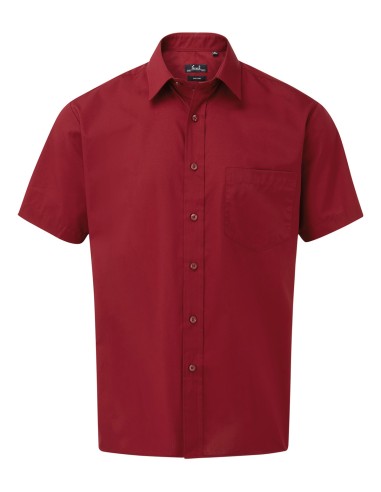 PRE-PR202-Mens Poplin Short Sleeve Shirt