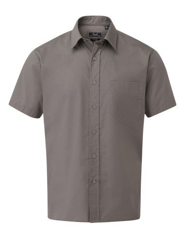 PRE-PR202-Mens Poplin Short Sleeve Shirt
