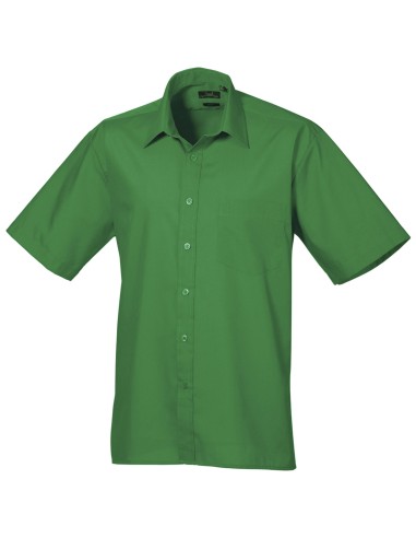 PRE-PR202-Mens Poplin Short Sleeve Shirt