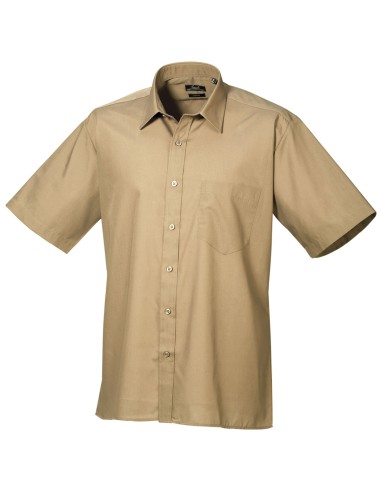 PRE-PR202-Mens Poplin Short Sleeve Shirt