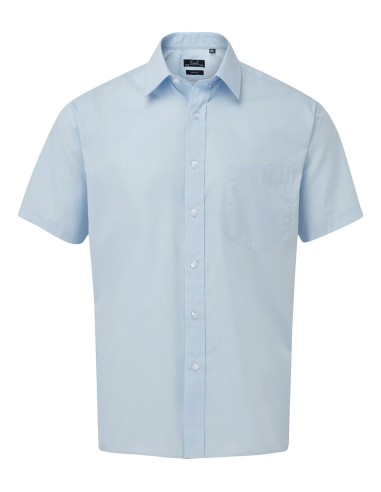 PRE-PR202-Mens Poplin Short Sleeve Shirt