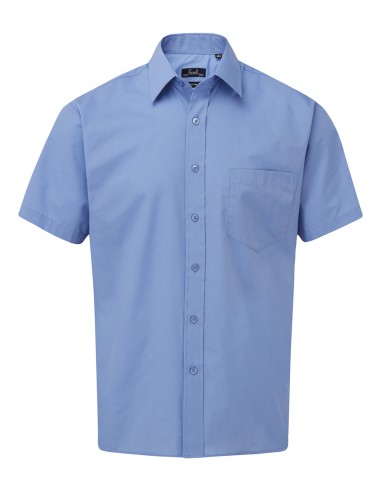 PRE-PR202-Mens Poplin Short Sleeve Shirt