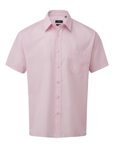 PRE-PR202-Mens Poplin Short Sleeve Shirt