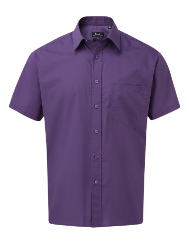 PRE-PR202-Mens Poplin Short Sleeve Shirt