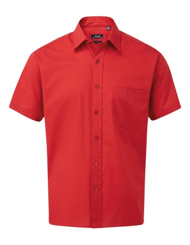PRE-PR202-Mens Poplin Short Sleeve Shirt