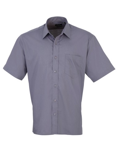 PRE-PR202-Mens Poplin Short Sleeve Shirt