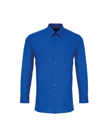 PRE-PR204-Mens Long Sleeve Fitted Poplin Shirt