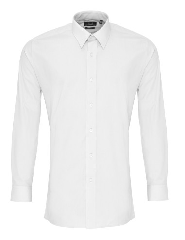 PRE-PR204-Mens Long Sleeve Fitted Poplin Shirt