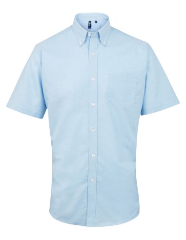 PRE-PR236-Chemise Oxford à manches courtes Signature Homme