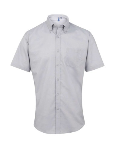PRE-PR236-Chemise Oxford à manches courtes Signature Homme